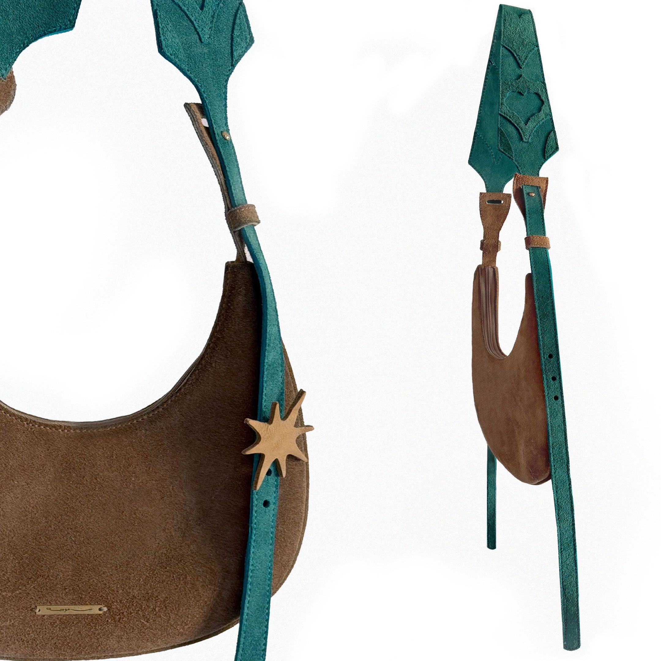 Rouh Bag - Dark Cyan X Beige