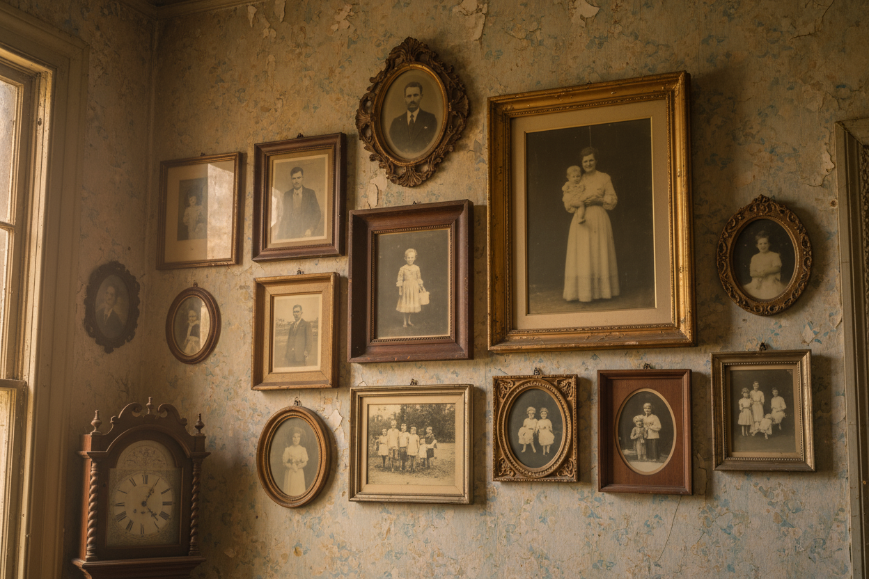 old frames with in old home as a memories of the family